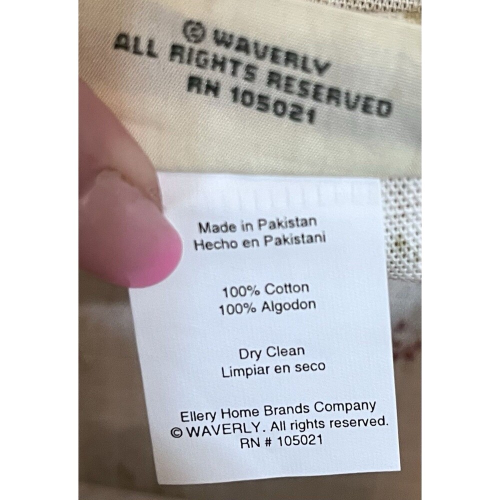 NEW Waverly Ballad Bouquet Roses Crimson Floral King Pillow Sham Lace Trim RARE - Picture 11 of 11